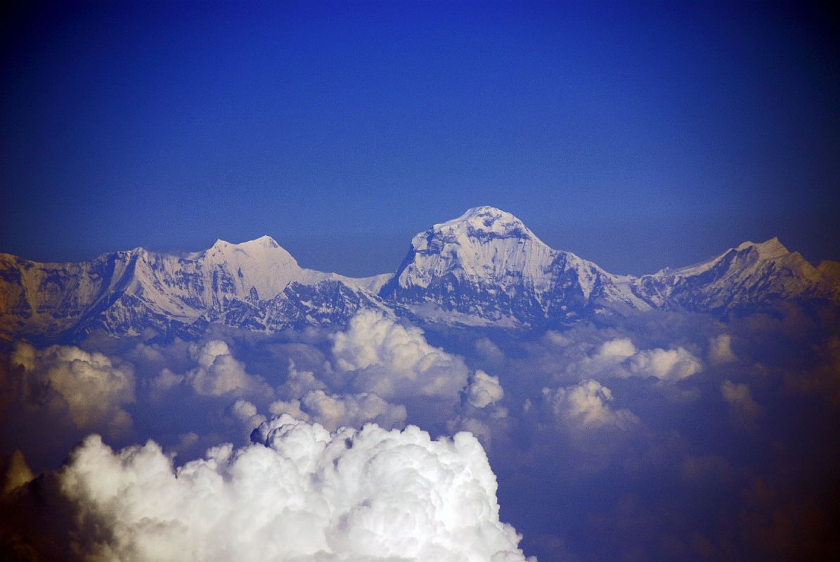 Rolwaling 00 01 Dhaulagiri V, III, II, Dhaulagiri I, and Tukuche Peak On Flight To Kathmandu